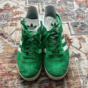 Adidas Green Sneakers with White Accents